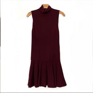 Alice + Olivia Wine Red Knit Sleeveless Dress 0 XS